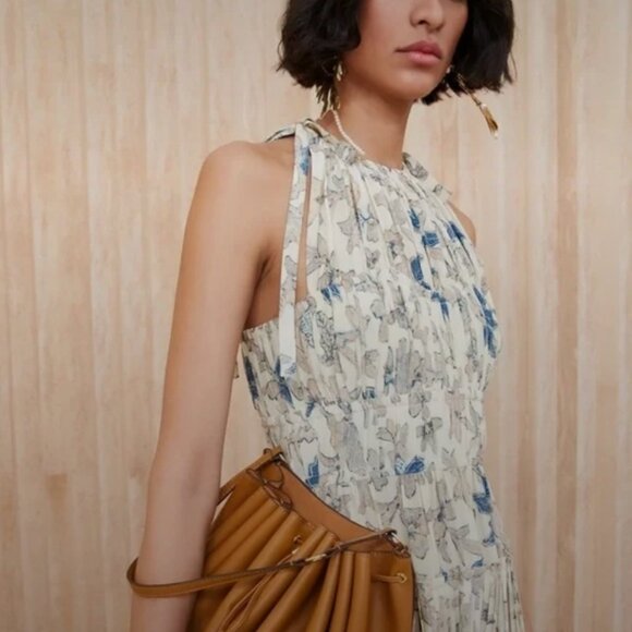 NWOT ULLA JOHNSON Amalthea Silk Midi Dress in Jasmine XS $795 - Picture 4 of 11